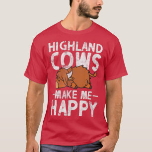 Highland Cow Scottish Cattle Farmer Anime Kawaii D T-Shirt
