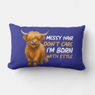 highland cow, scottish cow, scotland, scotland cow lumbar cushion