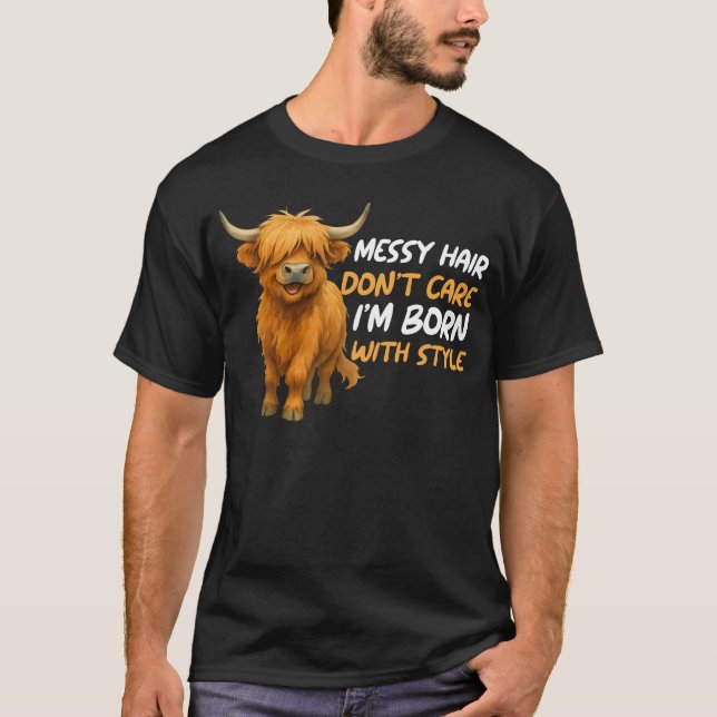 highland cow, scottish cow, scotland, scotland cow T-Shirt (Front)