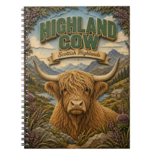 Highland Cow Scottish Highlands POPCUT Notebook