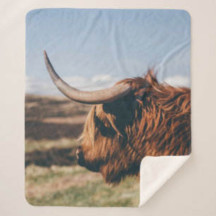 HIGHLAND COW SHERPA BLANKET