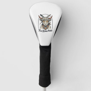 Highland Cow Shirt Free Spirit Vintage Engraving A Golf Head Cover