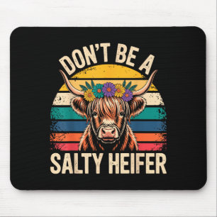 Highland Cow Shirt Funny Men Women  Mouse Mat