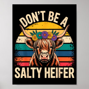 Highland Cow Shirt Funny Men Women Poster