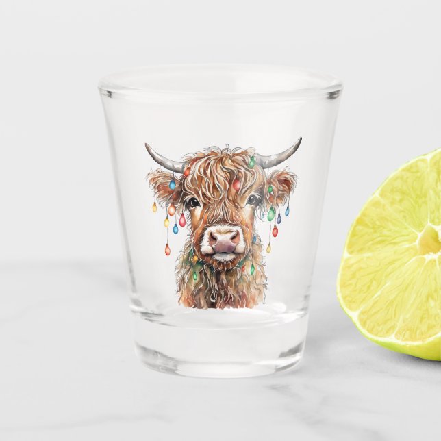 Highland Cow Shot Glass (Front)