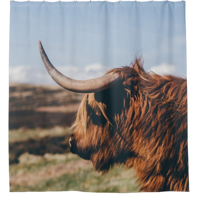 HIGHLAND COW SHOWER CURTAIN (Front)
