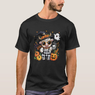 Highland Cow Spooky Cute Halloween Ghost Pumpkin F T-Shirt