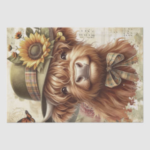 Highland Cow Spring Tissue Paper