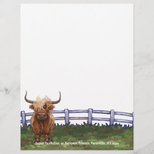 Highland Cow Stationery