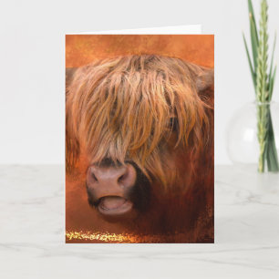 Highland Cow Thank You Card