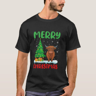 Highland Cow Tree Xmas Sweater Men Women Ugly Chri