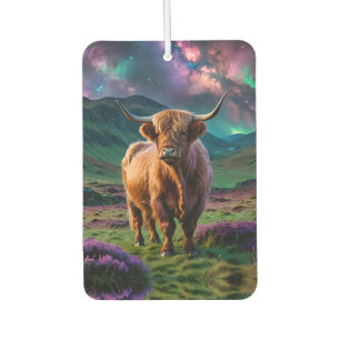 Highland Cow Under The Stars Car Air Freshener