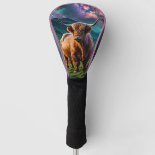 Highland Cow Under The stars Golf Head Cover