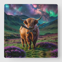 Highland Cow Under The Stars