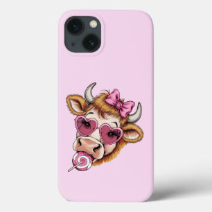 Highland Cow Valentine Coquette Valentine's Day iPhone 13 Case