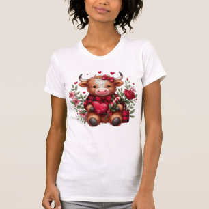 Highland Cow Valentine T-Shirt