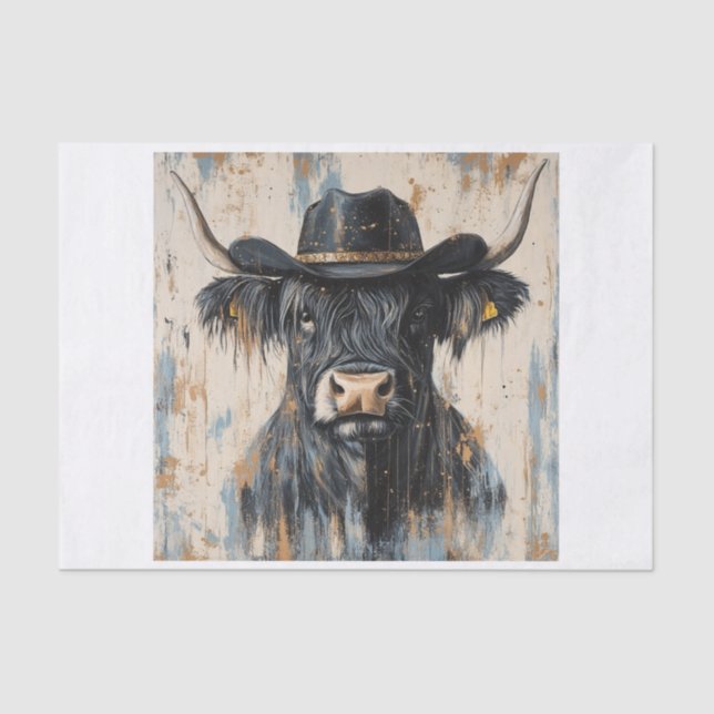 Highland Cow Vibes3 Tissue Paper (Front)