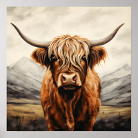 Highland Cow Wall Art 