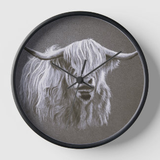 Highland Cow Wall Clock