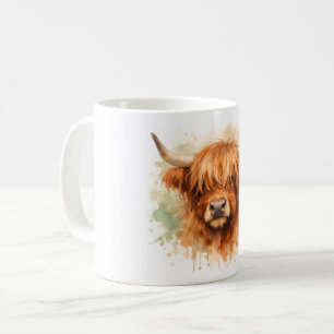 Highland Cow - Watercolour Animals Coffee Mug