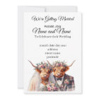 Highland Cow Wedding Invitation