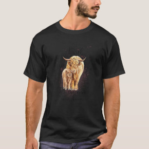 Highland Cow Western I Will Love You Till The Cows T-Shirt