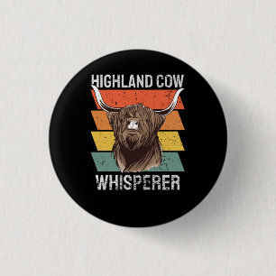 Highland Cow Whisperer 3 Cm Round Badge