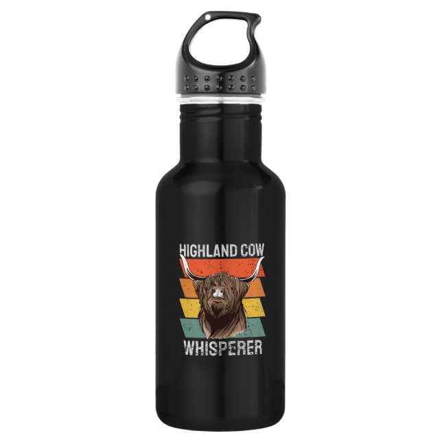 Highland Cow Whisperer 532 Ml Water Bottle (Front)