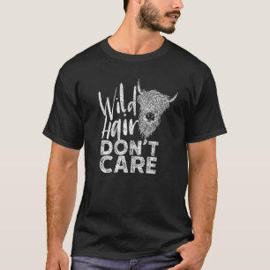 Highland Cow Wild Hair Bull Scottish Highland Cat T-Shirt