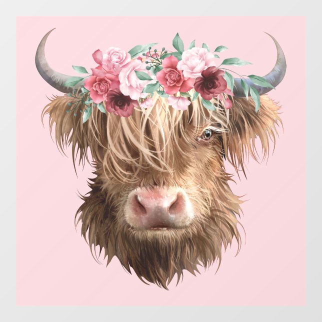 Highland Cow Window Cling (Sheet)
