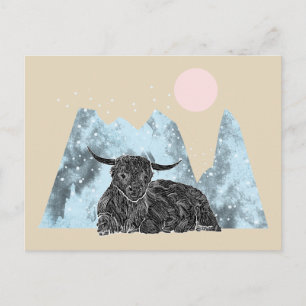 "Highland Cow Winter" Postcard