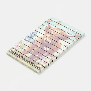 Highland Cow with Butterflies and Spring Flowers Post-it Notes