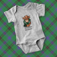 Highland Cow with Davidson Tartan Scarf