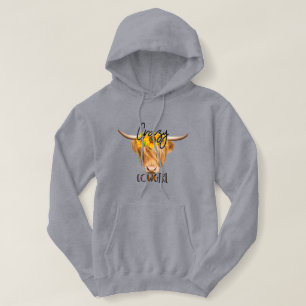 Highland Cow With Sunflower Decoration Hoodie