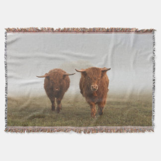Highland Cow Woven Blanket
