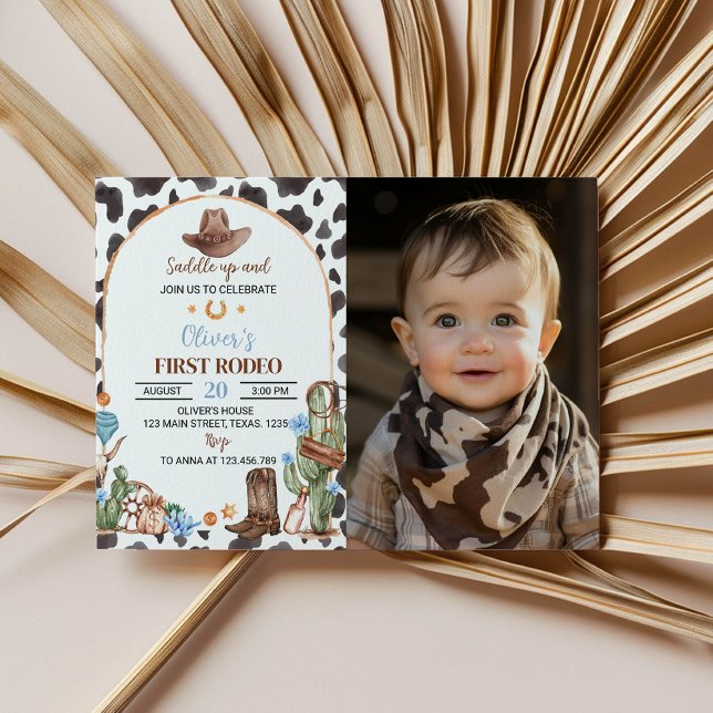 Highland Cowboy 1st Birthday Invitation (Creator Uploaded)