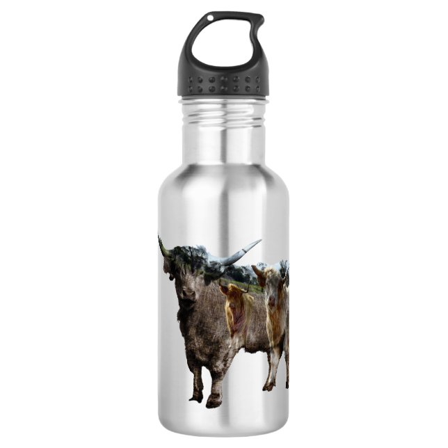 Highland Cows Design, Water Bottle (Front)