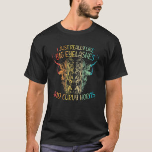 Highland Cows Farmer Cattle Curvy Horns 1 T-Shirt