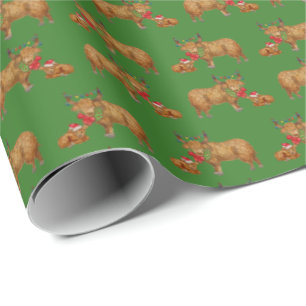 Highland Cows Holiday Wrapping Paper