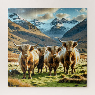 Highland cows, jigsaw puzzle