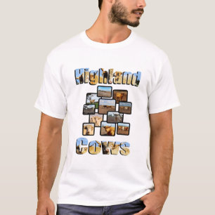 Highland Cows Montage And Logo, T-Shirt