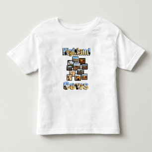Highland Cows Montage And Logo, Toddler T-Shirt