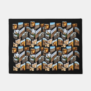 Highland Cows Photo Collage, Doormat