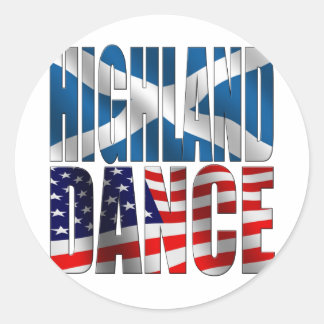 Highland Dance Classic Round Sticker