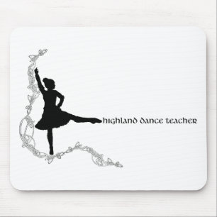 Highland Dance Teacher - Black Silhouette Mouse Mat