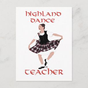 Highland Dance Teacher - Country Dances Postcard