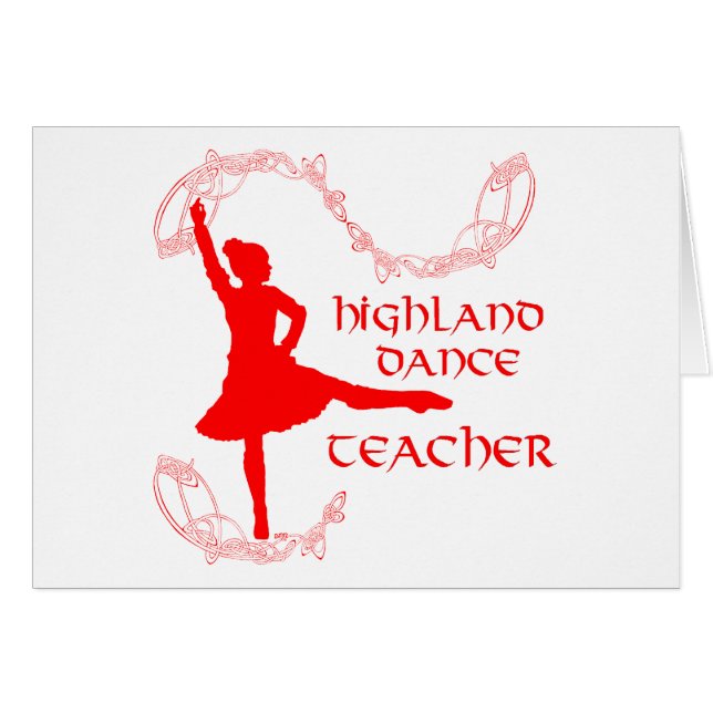 Highland Dance Teacher - Red (Front Horizontal)