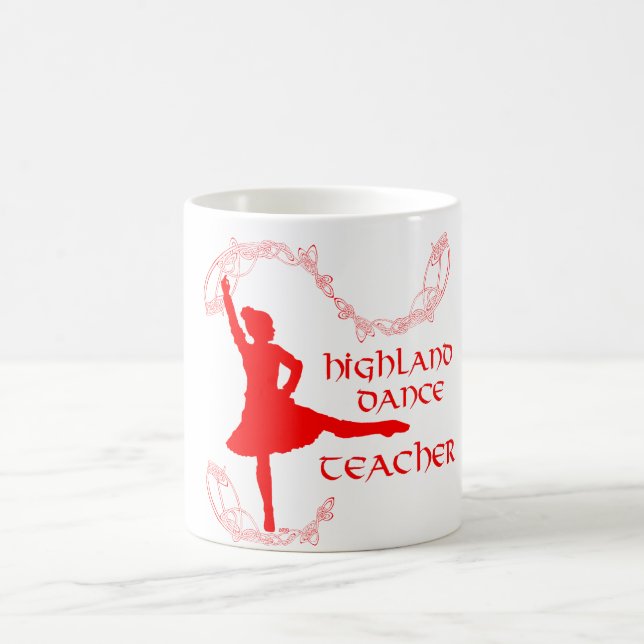 Highland Dance Teacher - Red Coffee Mug (Center)