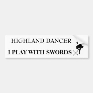 highland dancer b bumper sticker