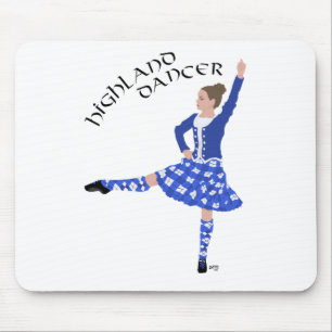 Highland Dancer in Blue Mouse Mat